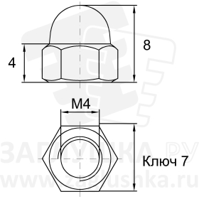 DIN1587-M4 А2