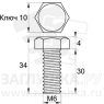 DIN933-M6x30