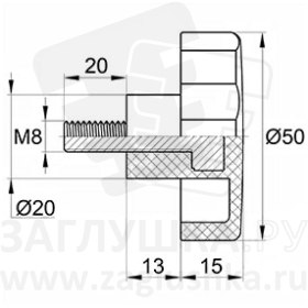 Ф50М8-20ЧН